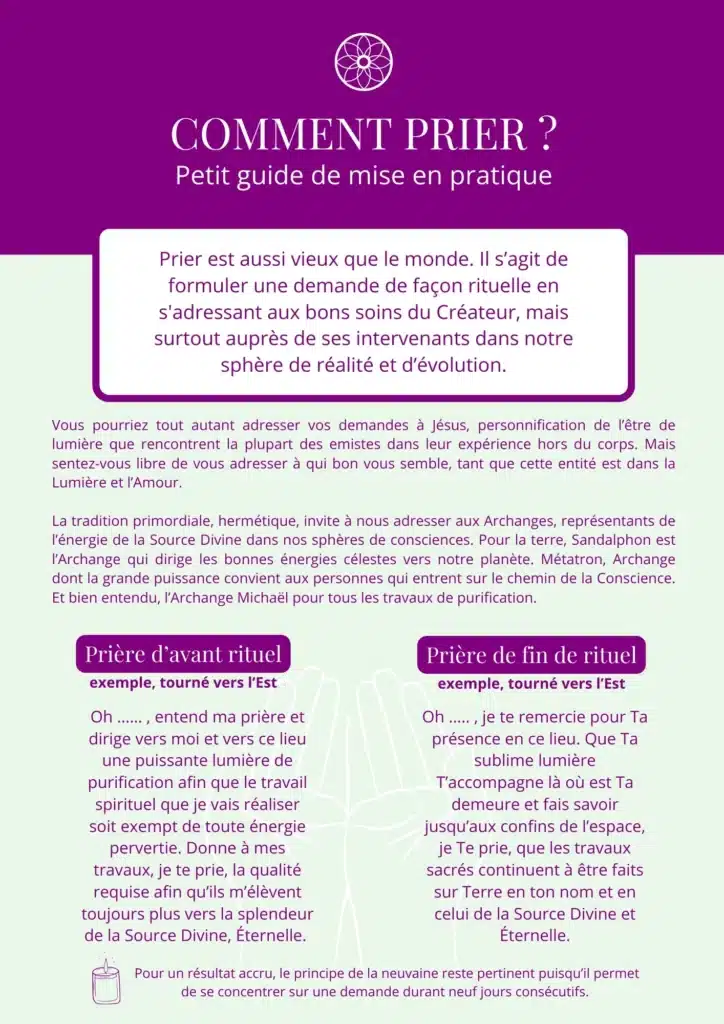Comment prier ? Fiche pratique - Gaïarôme