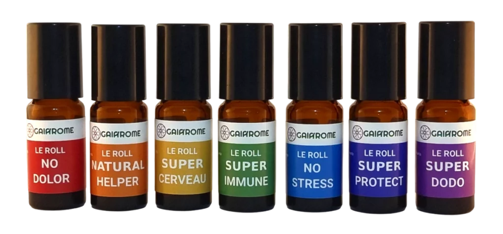 7 roll-ons Gaiarome. L'aroma, c'est dans la poche. 