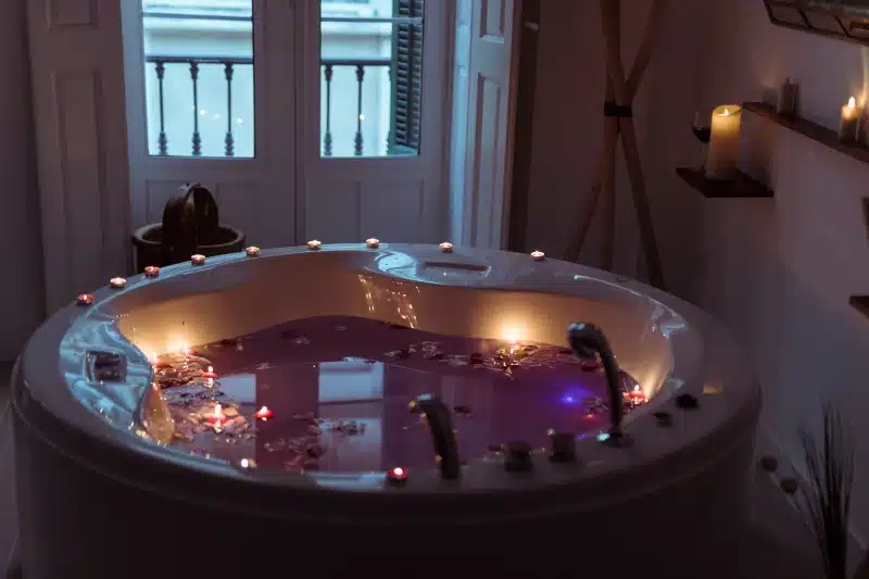 Cierge et bain