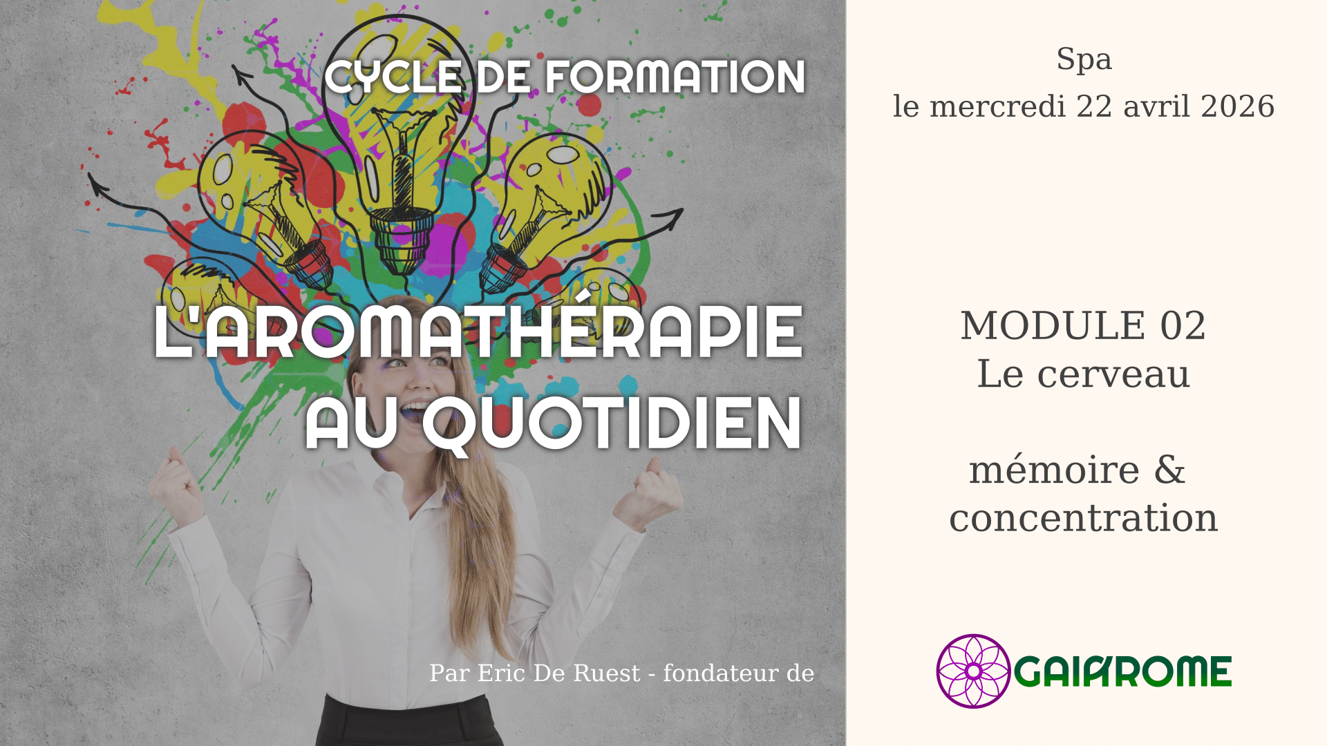 Mémoire et concentration - formation par Les Aromes de gaia ASBL et Gaiarome